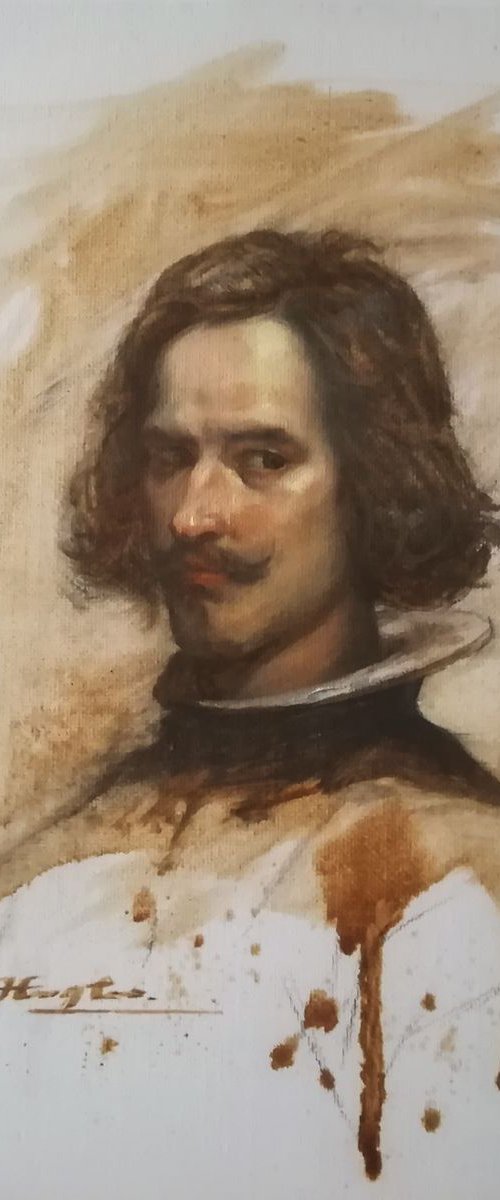 Portrait of artist （Diego Rodríguez de Silva y Velázquez ) by Hongtao Huang
