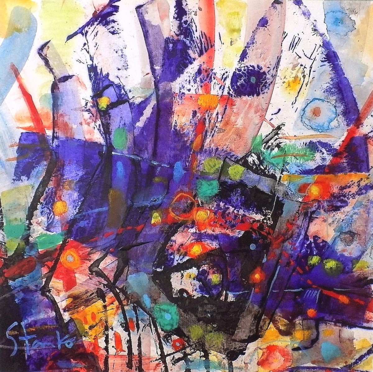 Abstract Drawing , Abstract Landscape-V By Stanislav Bojankov, 13 X 13, Artwork For Sale On Artfinder
