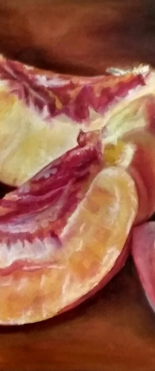 Peach slices by Yulia Berseneva