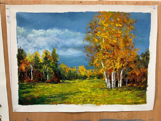 Sun after rain. Autumn