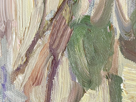 Delicate bouquet in a glass vase