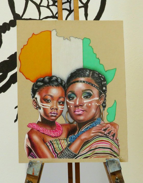 "Ivory Coast mother and daughter"