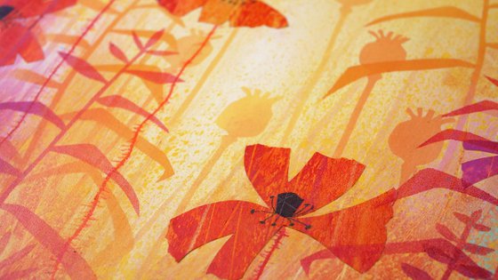 Poppies Bathed in Gold