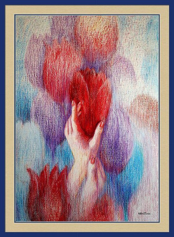 Touch : paper, oil pastel