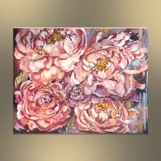 Peonies wall art