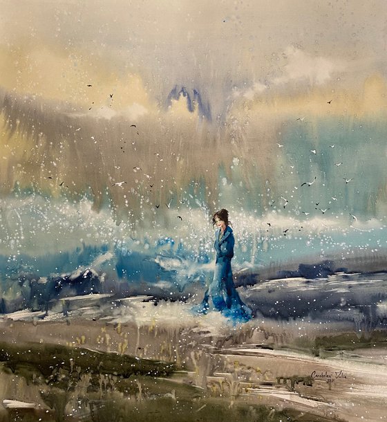 Sold Watercolor "The ice Queen ” gift for her