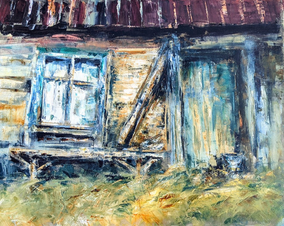 Impressionistic Cityscapes Oil Painting By Yana Dulger, 30 X 24", "Desolation", Original Artwork