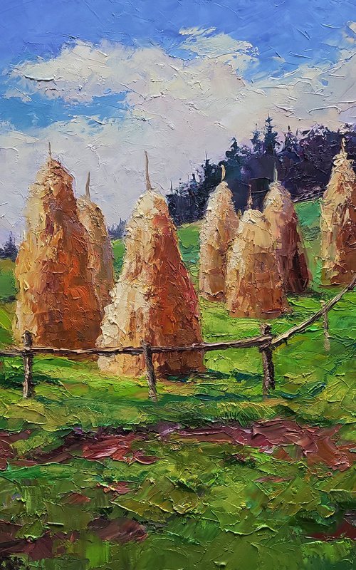 Haystacks in the Mountains by Boris Serdyuk