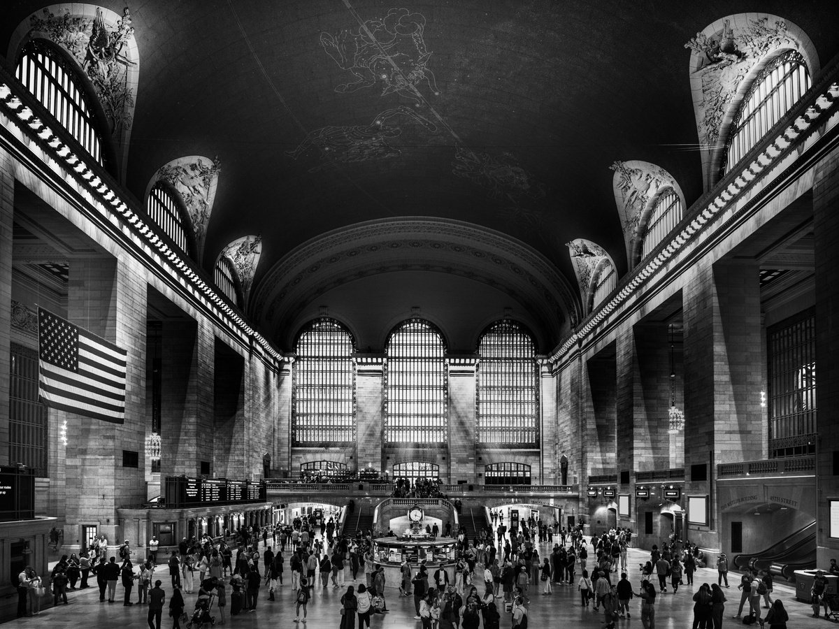 Photorealistic Cityscapes Photograph By Harv Greenberg, 40 X 30, Grand Central, Original Artwork