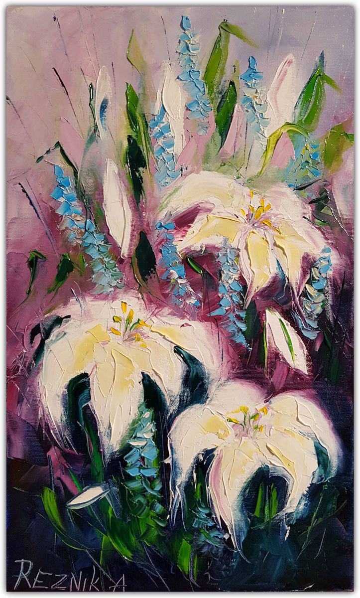 White Lilies 30*50 by Anna Reznik