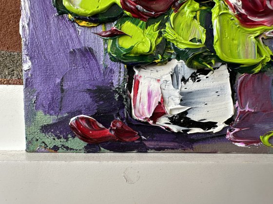 Pink Rose deep impasto