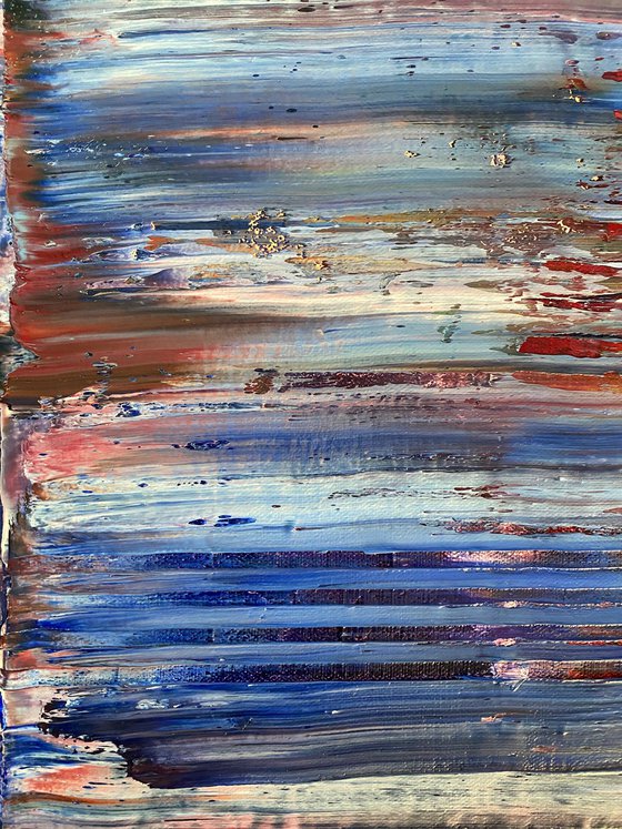 "Cut It Together" - Save As A Series - Original Large PMS Abstract Triptych Oil Paintings On Canvas - 72" x 24"