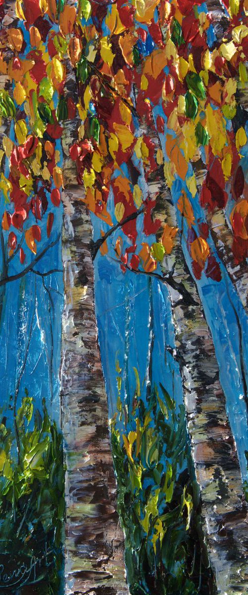 Colorado Autumn (Palette Knife) by Lena Owens at OLena Art
