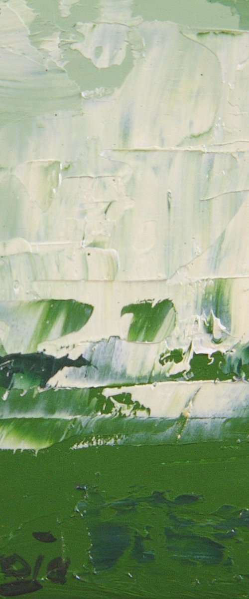 ref#:778-10Q -10x10cm=3.94x3.94". Short Story  chrome green 2 by Saroja van der Stegen