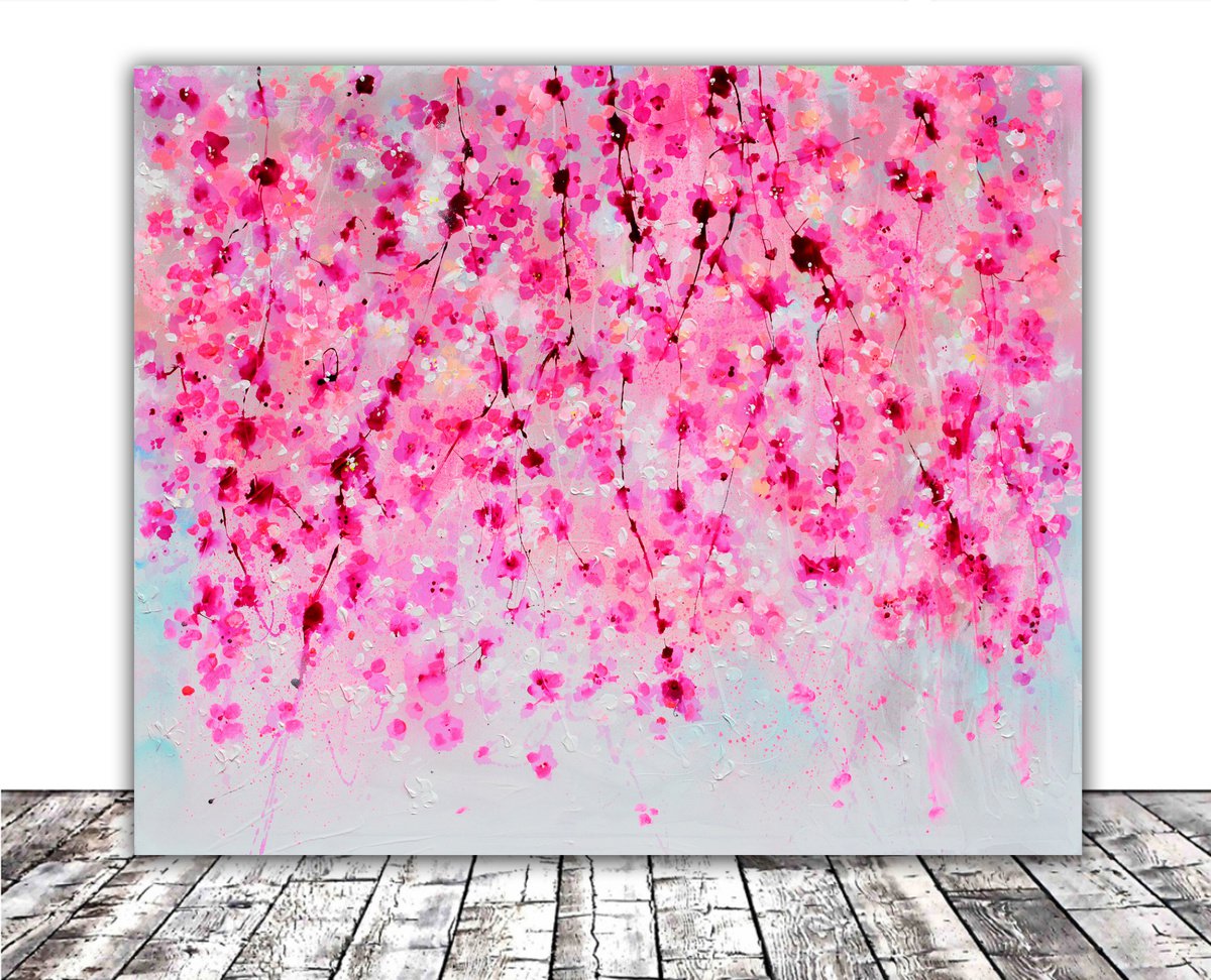 I’ve Dreamed 40 - Sakura Pink Cherry Tree Colorful Blossom by Soos Roxana Gabriela