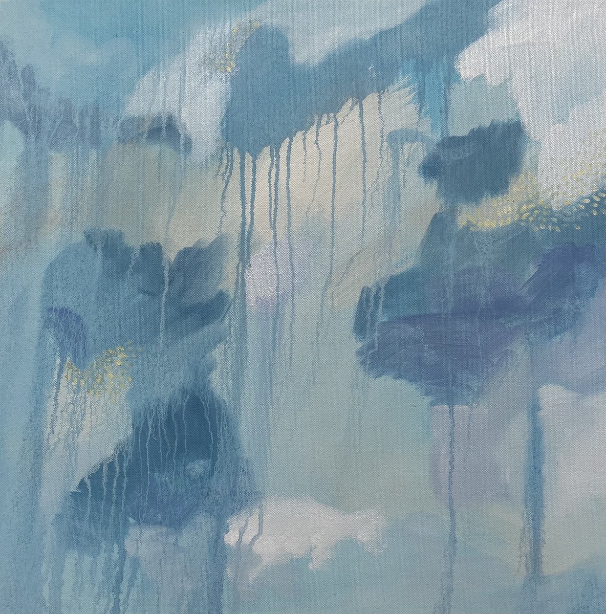 Abstract Oil Painting By Flora Butler, 20 X 20, The Light Beyond The Tears, Original Artwork