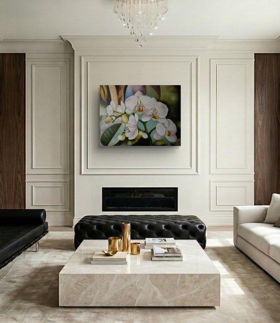 White Orchids Floral