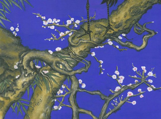 Cranes and Peach Blossom