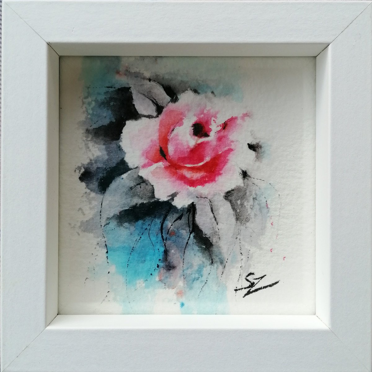 Rose in watercolour by Susana Zarate