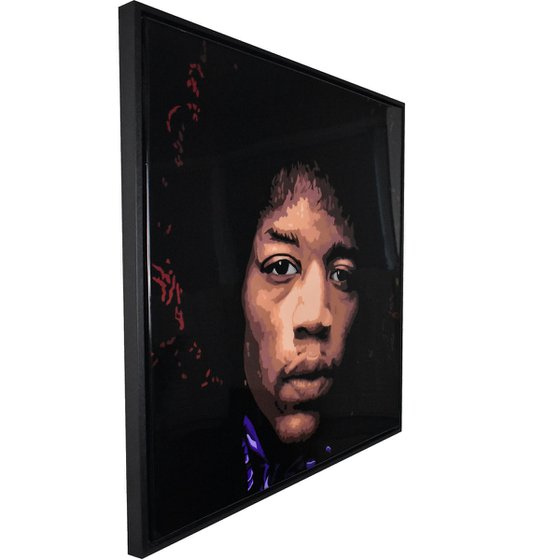 Jimi Hendrix framed painting