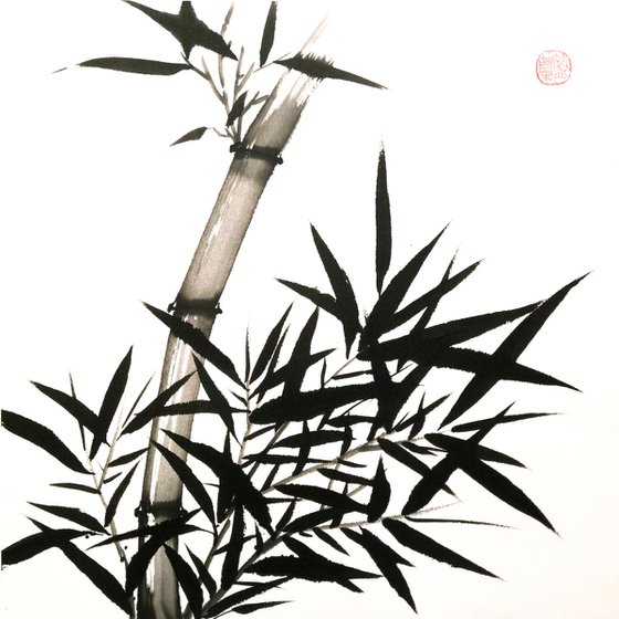 Dense bamboo thickets  - Bamboo series No. 2116 - Oriental Chinese Ink Painting