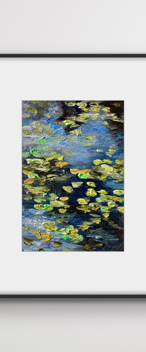 Depth of Dusk - Waterlily pond by Pooja Verma