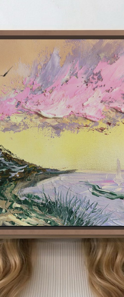 Rainbow clouds sunset 30x30cm by Marie Antuanelle