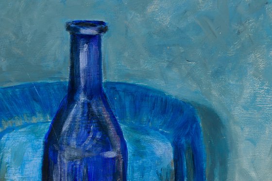 Still Life with Blue Bottles