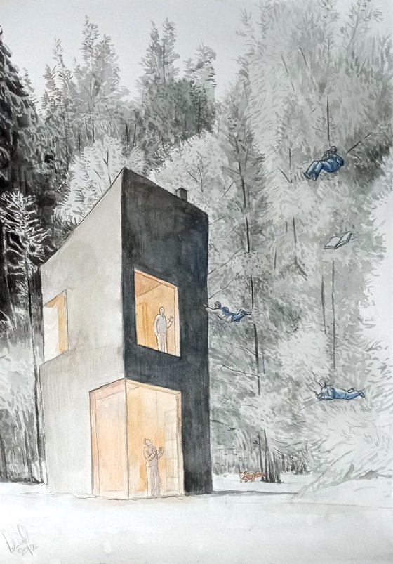 Flying readers around rationalist cabin