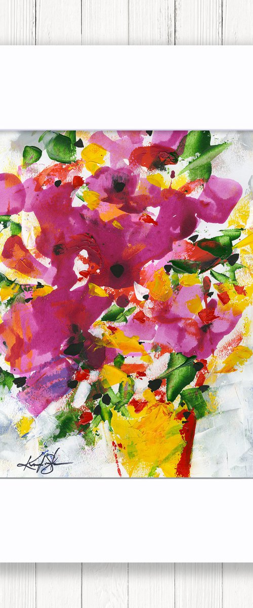 Blooms Of Joy 7 - Vase Of Flowers Painting by Kathy Morton Stanion by Kathy Morton Stanion