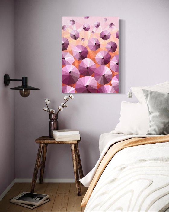 ORANGE SUMMER IN PINK CIRCLES