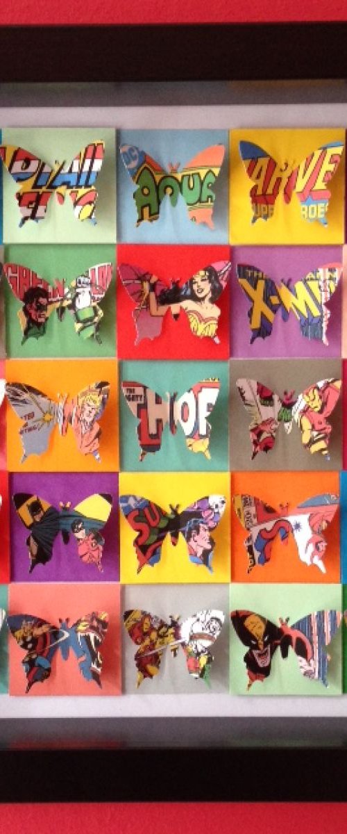 Winged Heroes Butterfly Mosaic by Hernan Reinoso