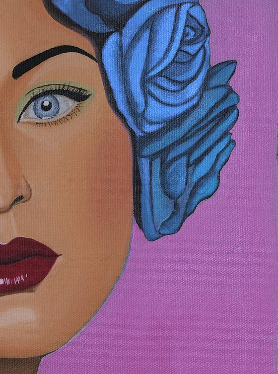 Pink Girl with Parrot - Giclee