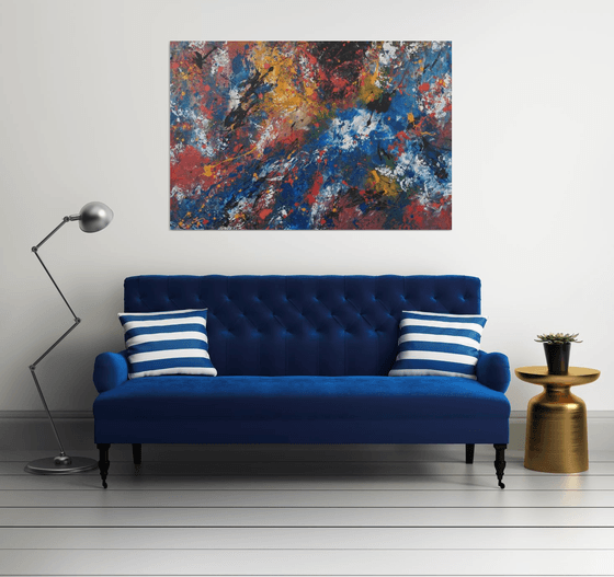 Abstract  ACRYLIC PAINTING on CANVAS by M.Y.