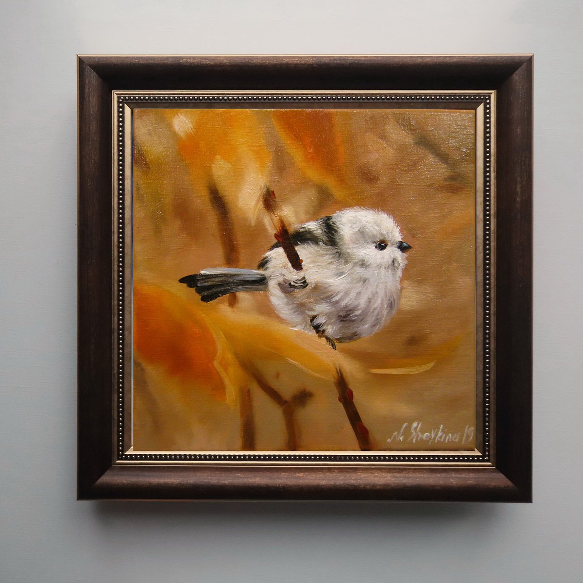 Photorealistic Animal Oil Painting By Natalia Shaykina, 10 X 10", Bird, Original Artwork