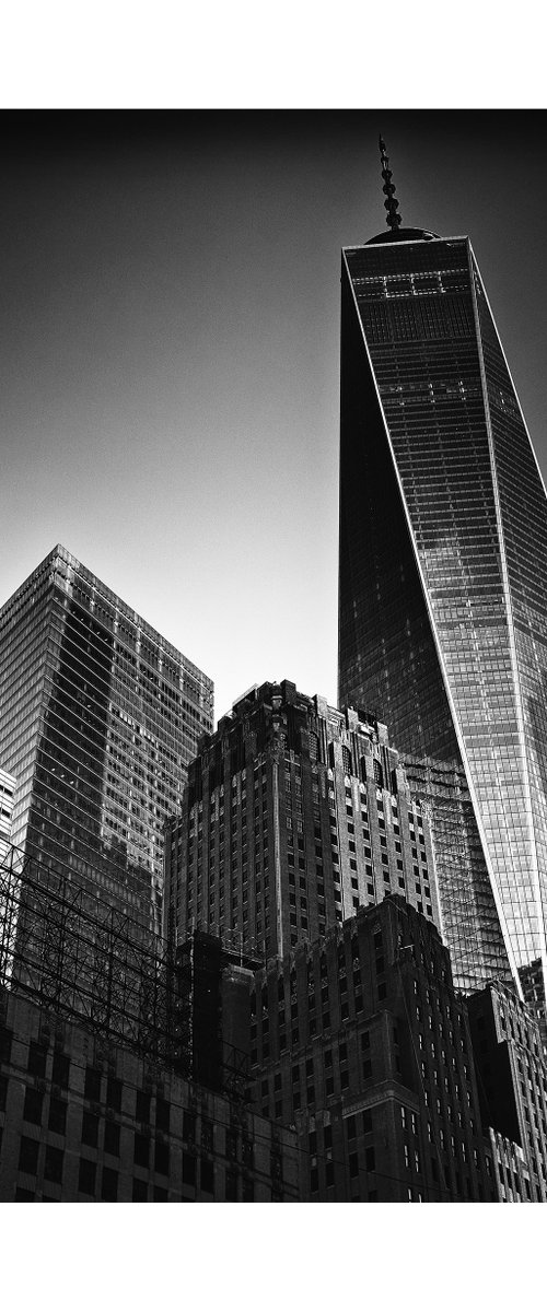 Freedom Tower  - New York (Silver Gelatin Darkroom  Print) by Stephen Hodgetts Photography