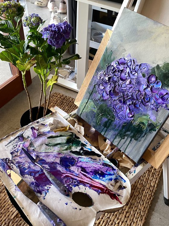 Hydrangea Study — Purple Bloom