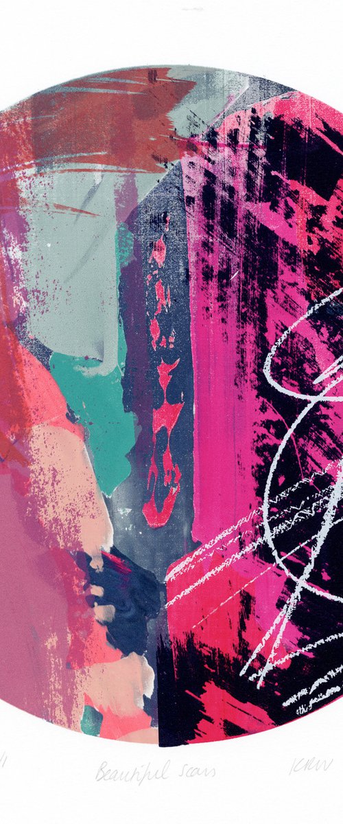 Beautiful Scars Abstract Print by Kate Watkins