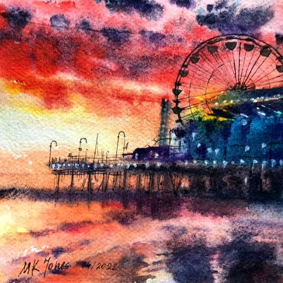 Santa Monica Pier at Sunset