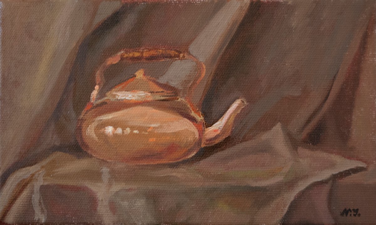 The Copper Teapot By Nikola Ivanovic, 10 X 6, Artwork For Sale On Artfinder