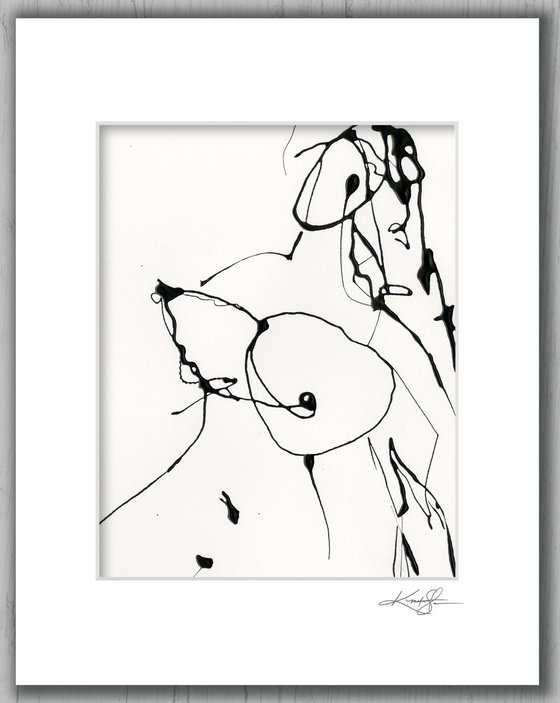 Doodle Nude 28 - Minimalistic Abstract Nude Art by Kathy Morton Stanion
