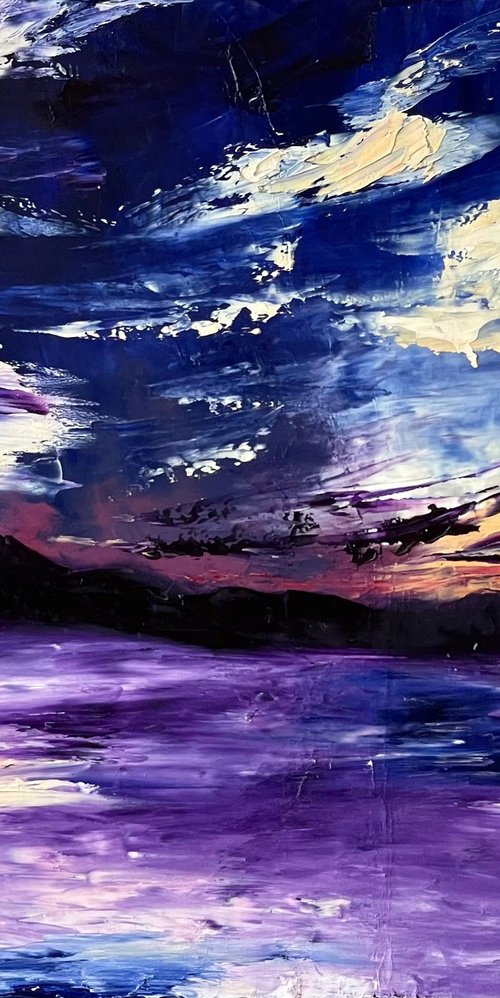 Purple sunset by Anastasiia Novitskaya