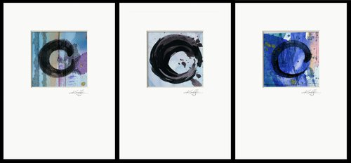Enso Of Zen Collection 1 - 3 Abstract Zen Circle paintings by Kathy Morton Stanion by Kathy Morton Stanion