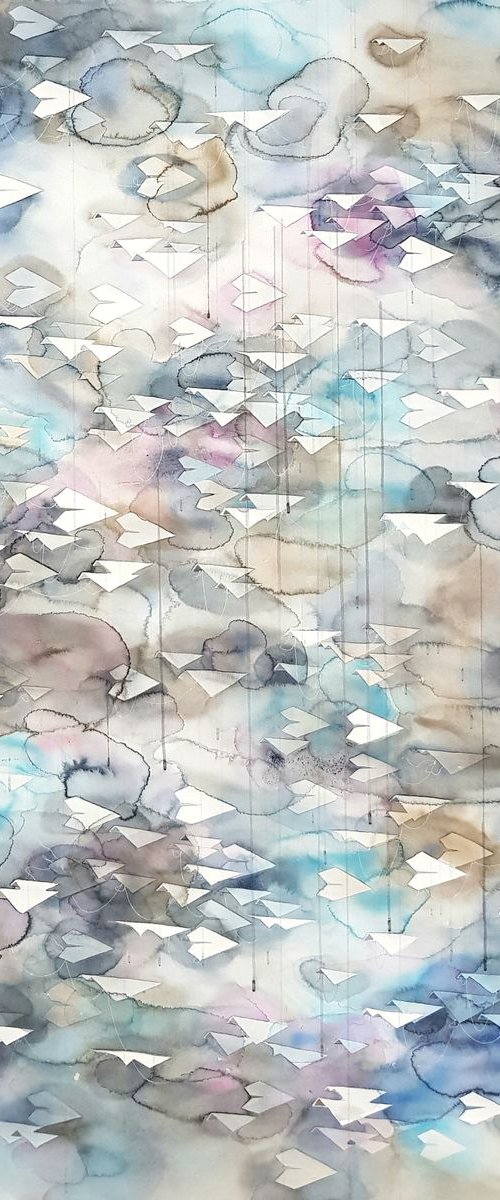 Connected | New York Above the Cloud (140x100cm) by Yuliya  Martynova