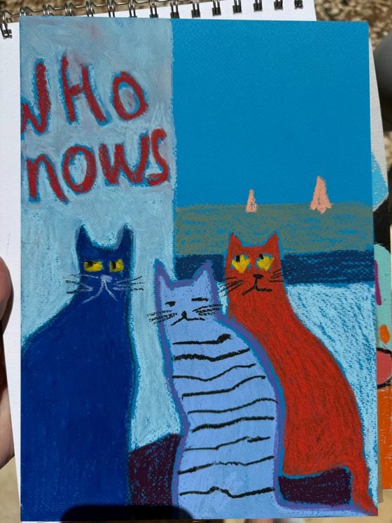 Three Curious Cats