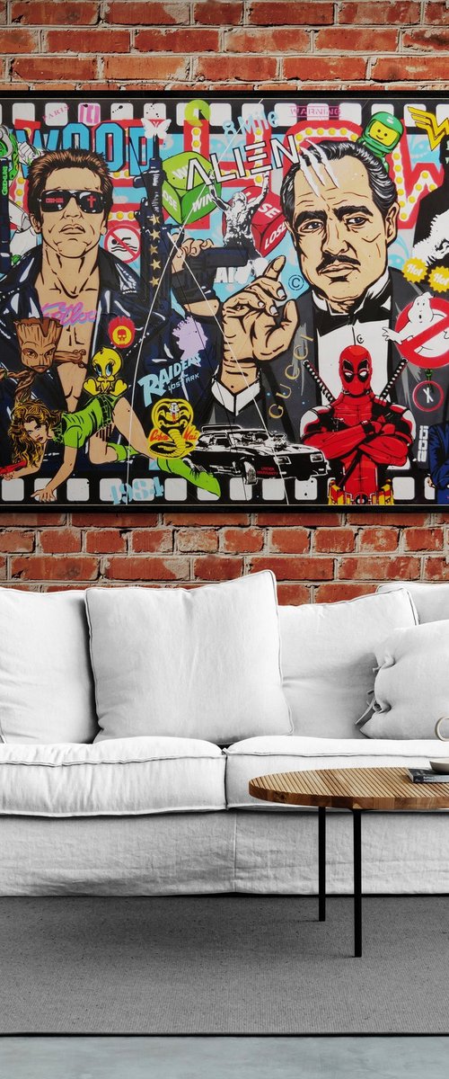 Godly Cinematica 240cm x 100cm Textured Urban Pop Art by Franko