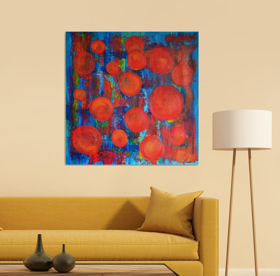 Abstract poppies