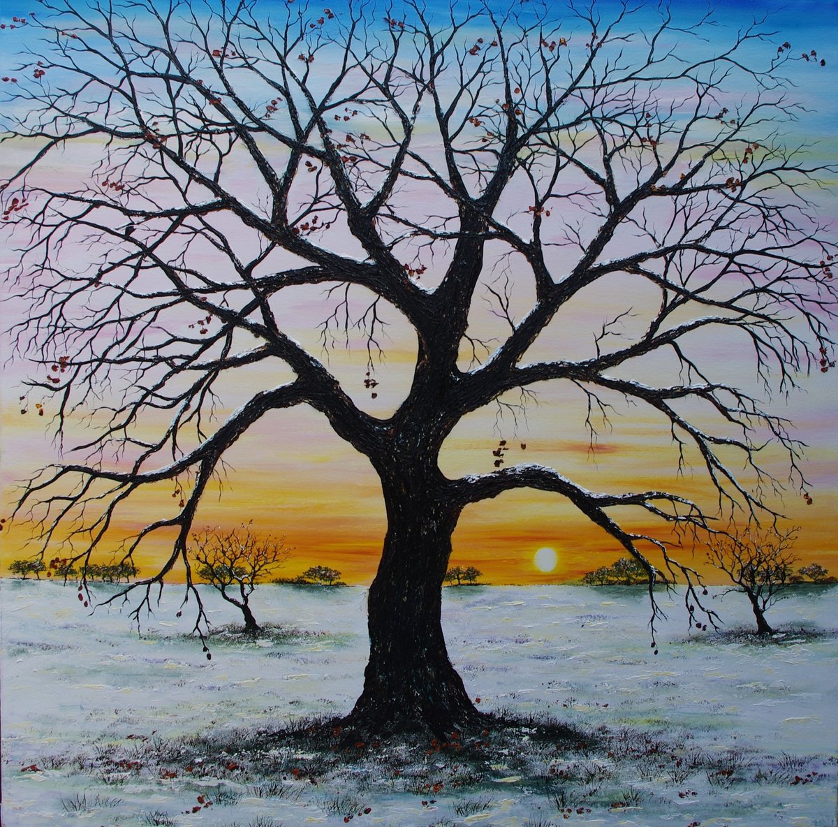 An Oak Tree in Winter by Hazel Thomson