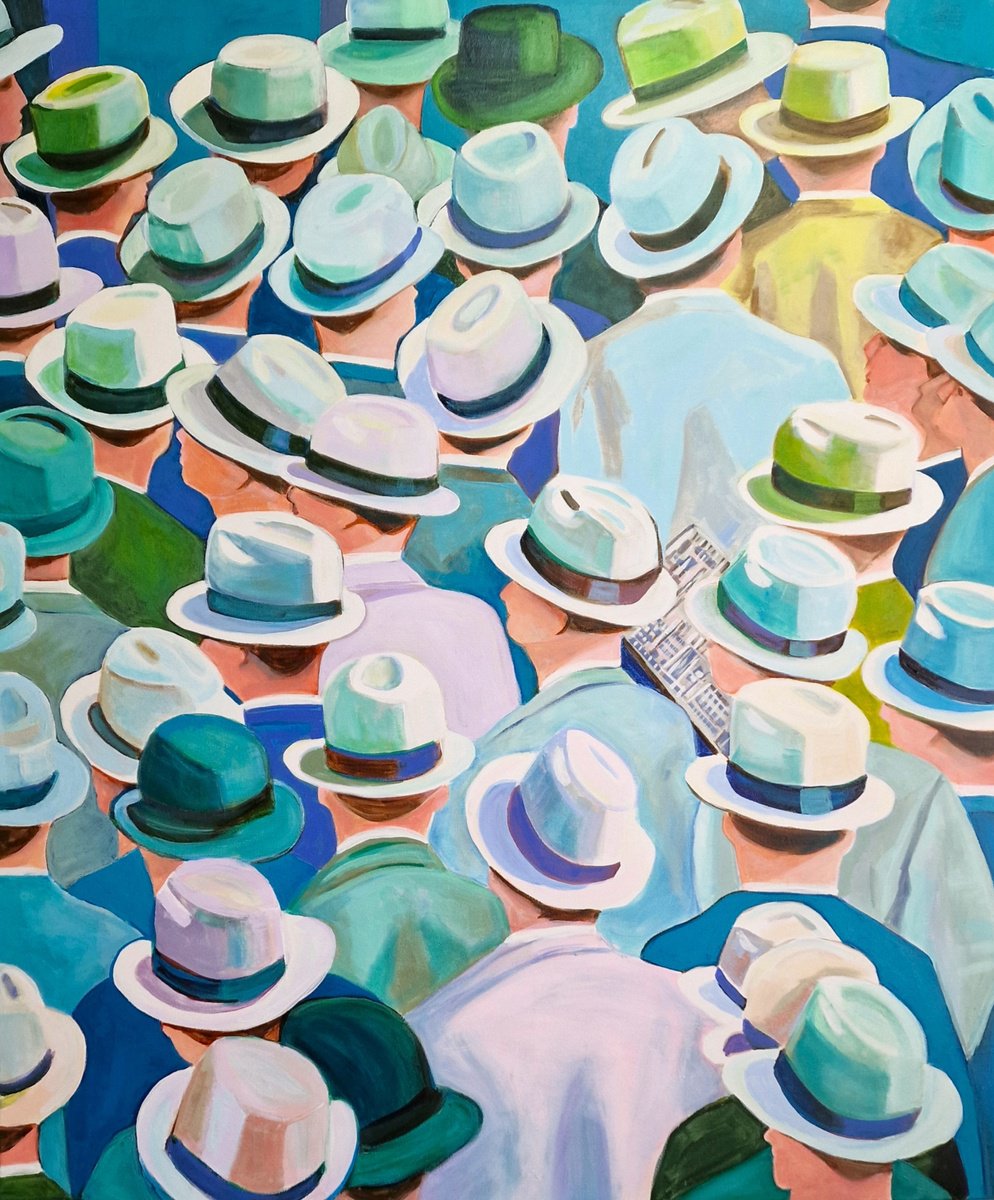 Impressionistic Portrait Acrylic Painting By Alexandra Djokic, 39 X 47, Figures, Original Artwork