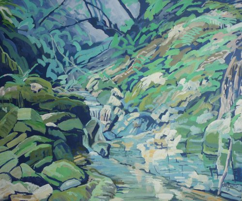 At the source of the river Avil, Exmoor by Bert Bruins